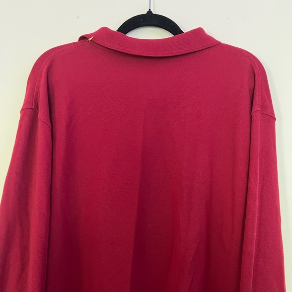 L.L. Bean Mens Maroon Regular Polo Shirt Long Sleeve Classic Large Cotton - Picture 14 of 16